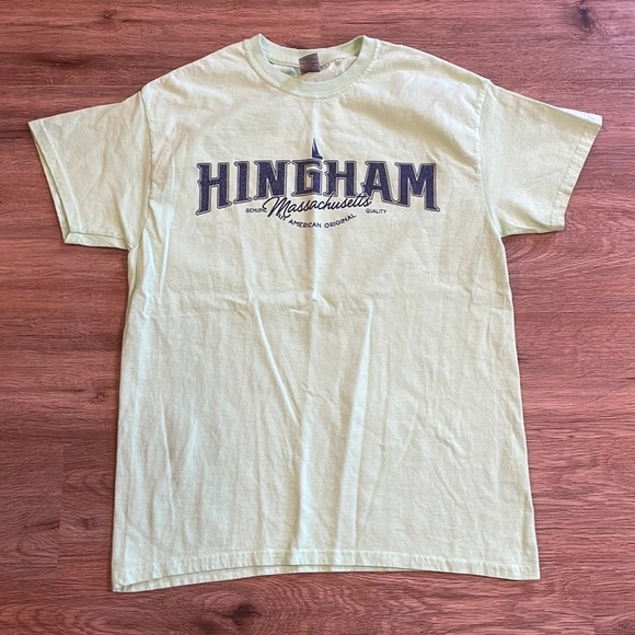 Gildan Tops - Hingham MA Fruit of the Loom Cotton Lime Green T-Shirt